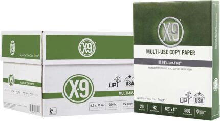 (8.5"" x 11"" Letter) - X-9 Multi-Use Print & Copy Paper, White, Brightness 92, Case of 10 Reams - 5,000 Pages Total (OX9001-CTN)