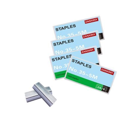 Standard Staples,Desktop Staples 1/4" (26/6), Galvanised Staple 26/6 Type, 1/4" Jam Free Sharp Chisel Point Design Staple for Office School Home Stapler Stapling Refills - 4 Boxes (4000Pcs)