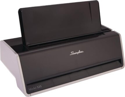 Swingline Electric Hole Puncher 3 Hole, 28 Sheet Capacity Three Hole Punch 3 Ring, Jam Resistant, Touch Screen, Platinum (74535)