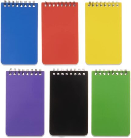 QiCheng 6pack Pocket Notebook Small Notepad Pocket Notepad Small Spiral Notebooks 3X5Inches (6)
