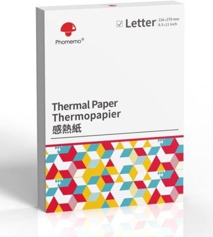 Phomemo Thermal Printer Paper 8.5 x 11 Inch, Advanced Thermal Printing, Phomemo Paper Compatible with M08F-Letter, M832, M834, A285M, with Brother Letter Portable Printer, Size 8.5" x 11", 100 Sheets
