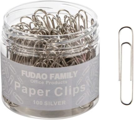 Jumbo Paper Clips, 2 Inch Paper Clip, 100 pcs Large Paperclips (Jumbo, Silver)