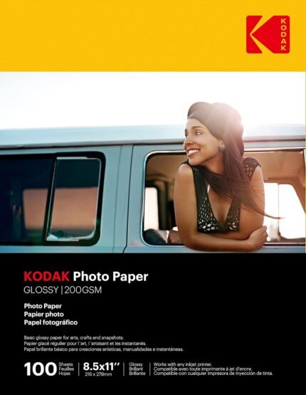 Kodak Photo Paper, 8.0 mil 200GSM, Glossy, 8-1/2 x 11, 100 Sheets/Pack