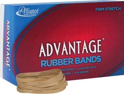 Alliance Rubber Advantage Rubber Bands #64-1 Pound Box 26645, Tan