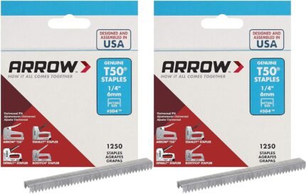 Arrow Fastener 504 Genuine T50 1/4-Inch Staples, Pack of 2