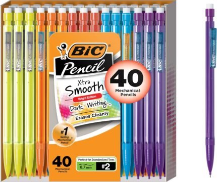 BIC Xtra Smooth Mechanical Pencil, 0.7 mm Medium Point, Refillable and Retractable, 40-Count Pack