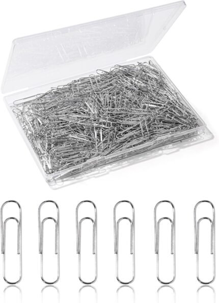 Paper Clips, 600 Pcs Paperclips Premium Medium Paper Clip, 1-2/7" Silver School Office Supplies Heavy Duty, Ideal for Bookmark(Silver)