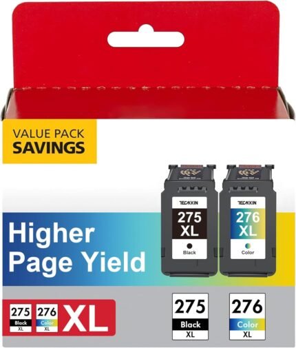 PG-275 XL/CL-276 XL Value Pack Replacement for Cannon Ink 275 276 for Canon 275 and 276 Ink Cartridges Compatible to PIXMA TR4720 TS3522 TR4700 TS3722 TS3500 TS3520 TS3720 TR4722 (2 Pack)